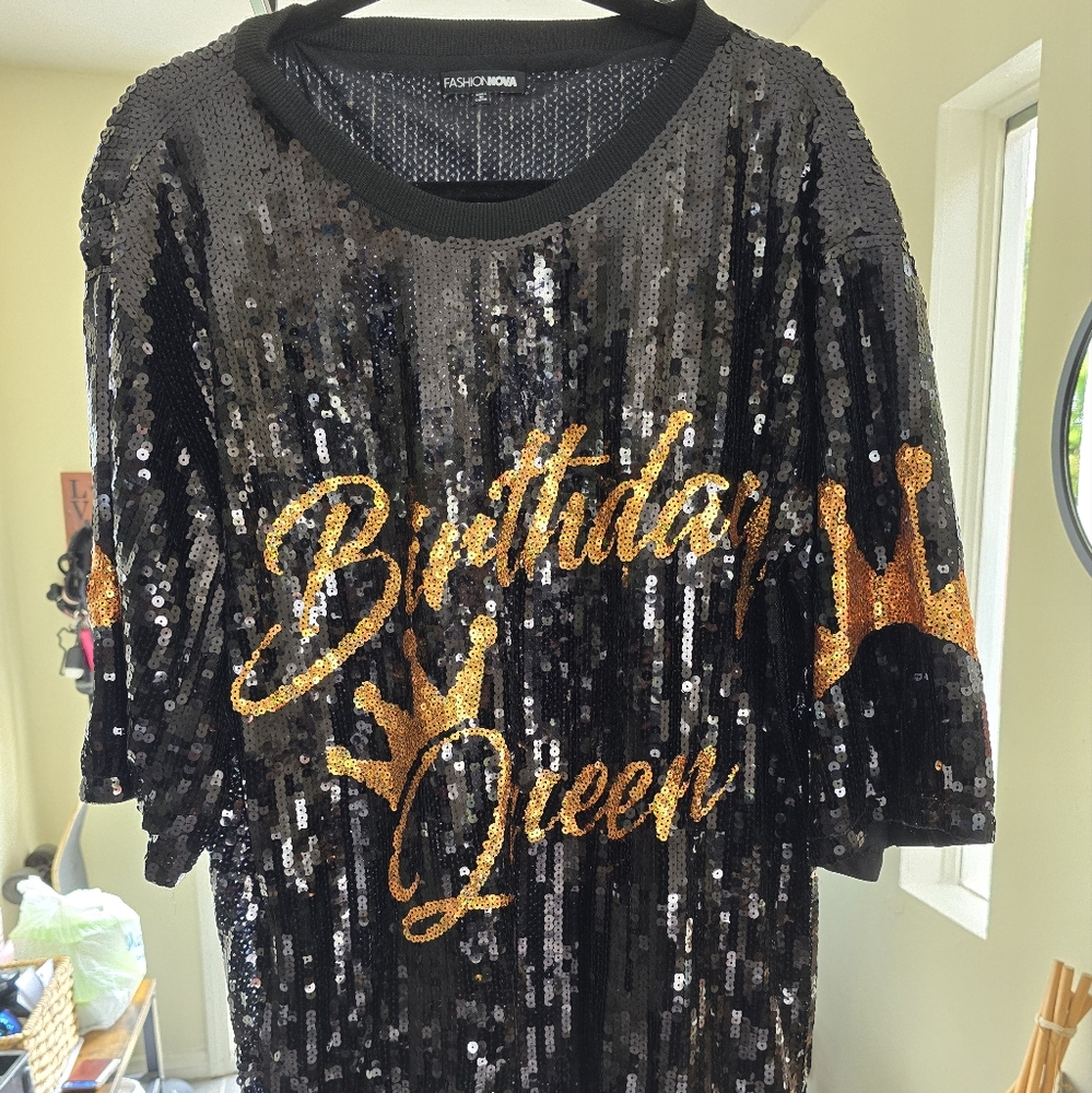 Birthday Queen Sequin Tunic